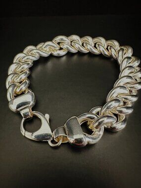 Milor Italy Sterling Silver 925 Cuban Link Bracelet 8" | 42g Heavy Unisex
